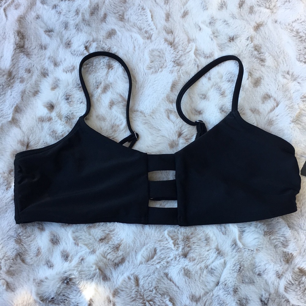Hollister black bikini top, small